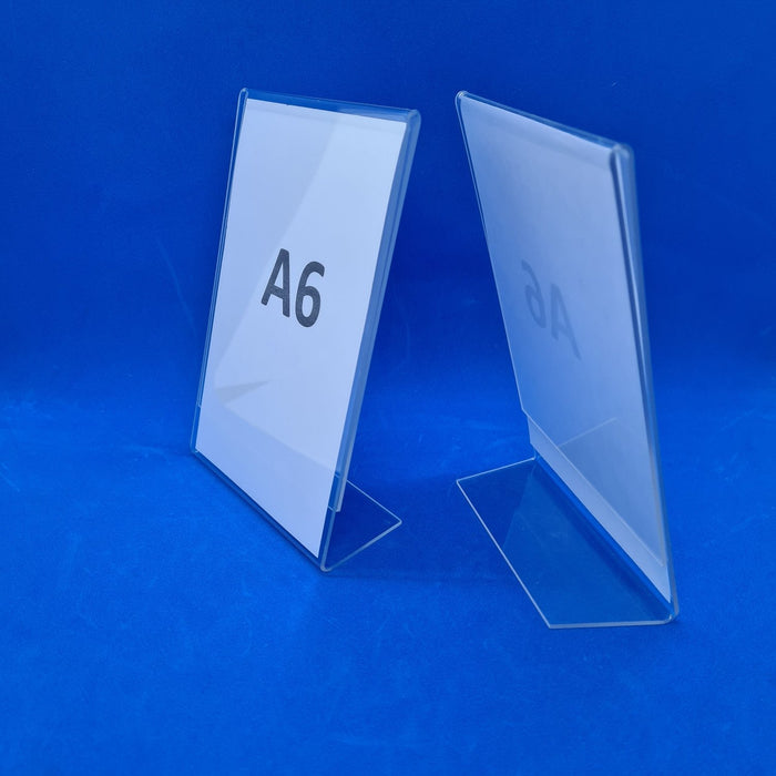 Menu Holder Counter Display Stands Lean Back Poster Holder Clear  PlasticA4A5 A6