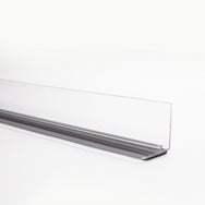 Shelf Stopper Strip Clear PVC with T-Rail and Magnetic Base — Hang and ...